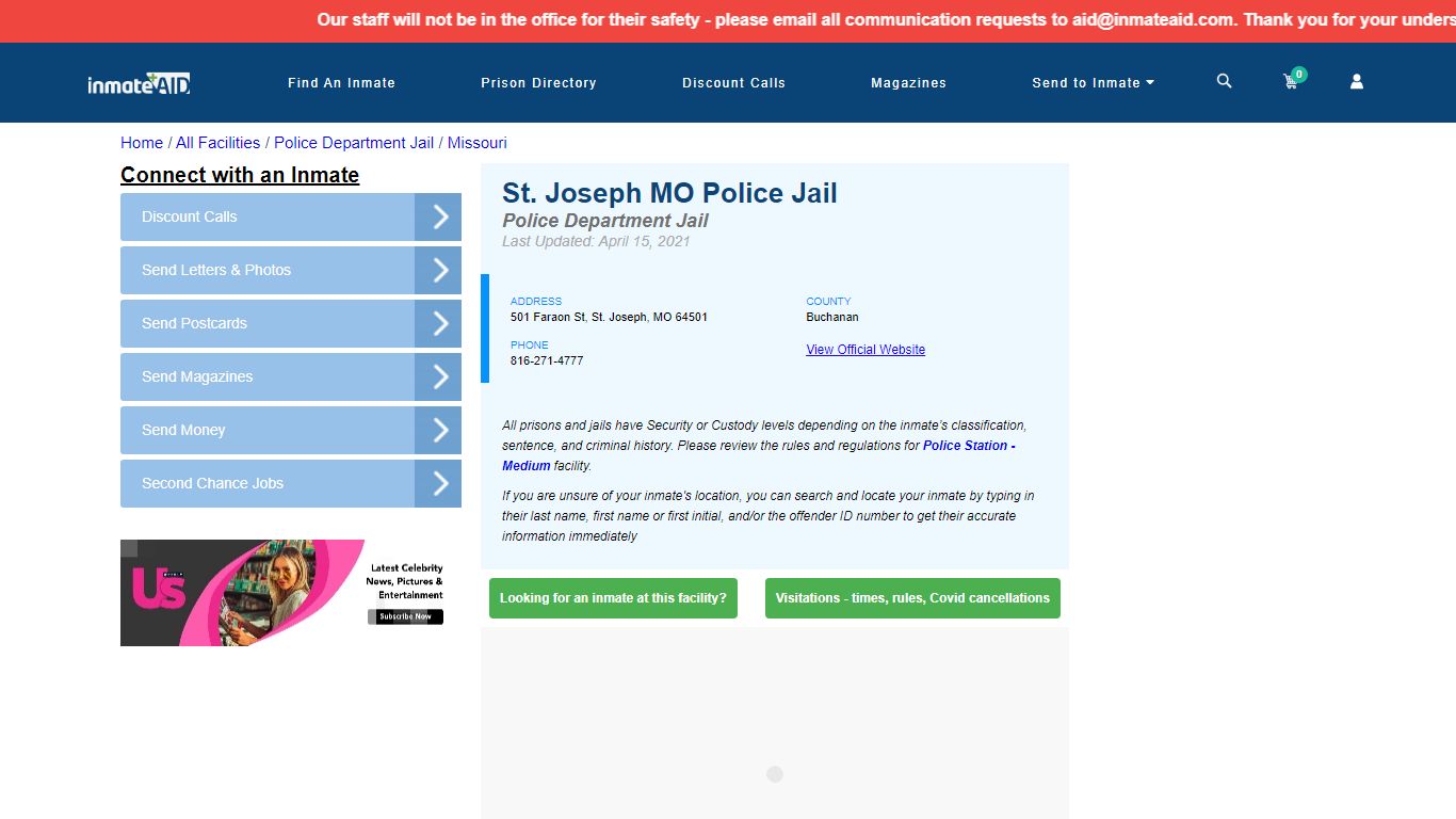 St. Joseph MO Police Jail & Inmate Search - St. Joseph, MO