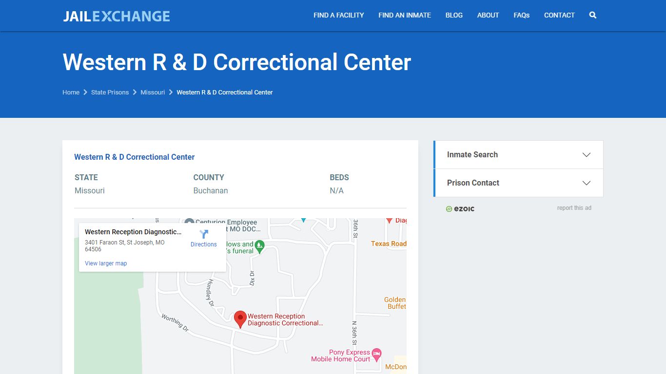 Western R & D Correctional Center Prisoner Search | Visitation, Mail ...